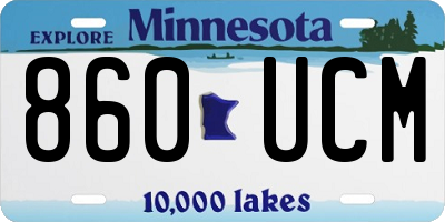 MN license plate 860UCM