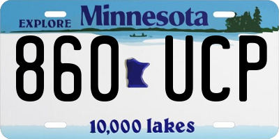 MN license plate 860UCP