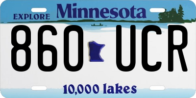 MN license plate 860UCR