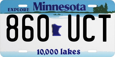 MN license plate 860UCT