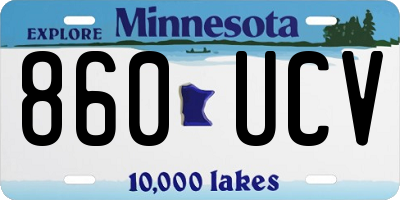 MN license plate 860UCV