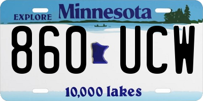 MN license plate 860UCW