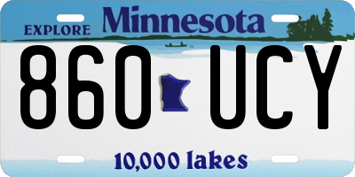 MN license plate 860UCY