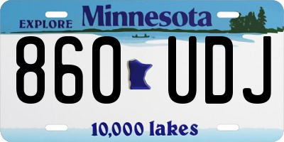 MN license plate 860UDJ