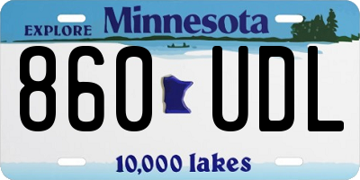 MN license plate 860UDL