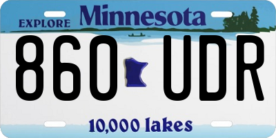 MN license plate 860UDR