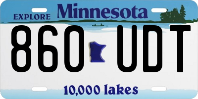 MN license plate 860UDT