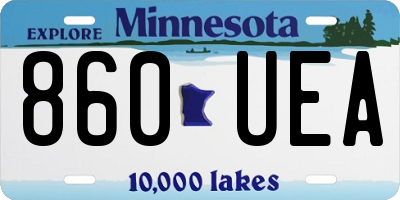 MN license plate 860UEA