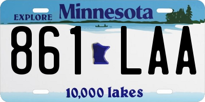 MN license plate 861LAA