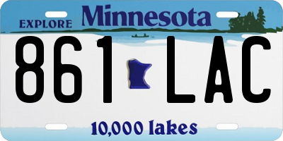 MN license plate 861LAC