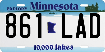 MN license plate 861LAD