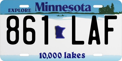 MN license plate 861LAF