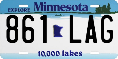 MN license plate 861LAG