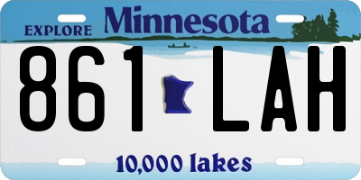 MN license plate 861LAH