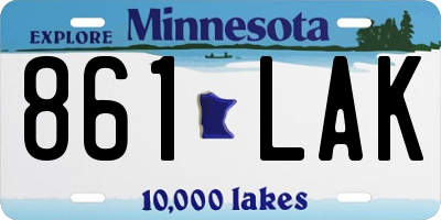 MN license plate 861LAK