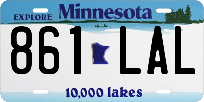 MN license plate 861LAL