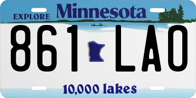 MN license plate 861LAO