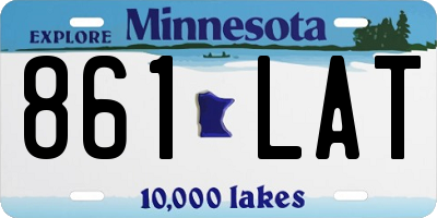 MN license plate 861LAT
