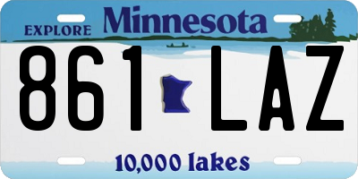 MN license plate 861LAZ