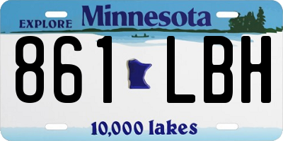 MN license plate 861LBH