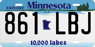 MN license plate 861LBJ