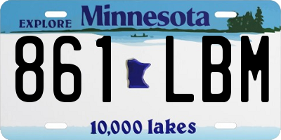 MN license plate 861LBM