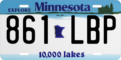 MN license plate 861LBP