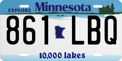 MN license plate 861LBQ