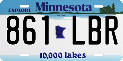 MN license plate 861LBR