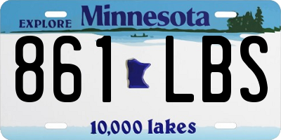 MN license plate 861LBS