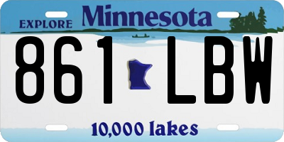 MN license plate 861LBW