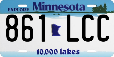 MN license plate 861LCC