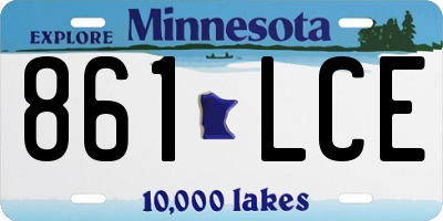 MN license plate 861LCE