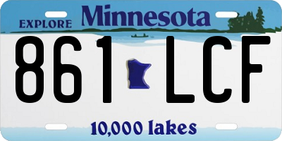 MN license plate 861LCF