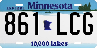 MN license plate 861LCG