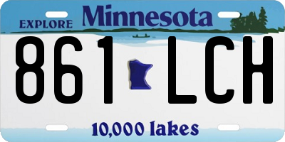 MN license plate 861LCH