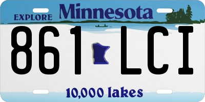 MN license plate 861LCI