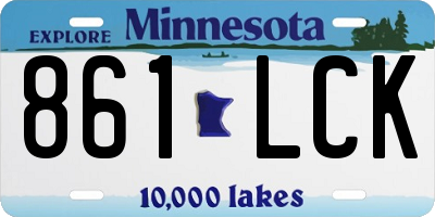 MN license plate 861LCK