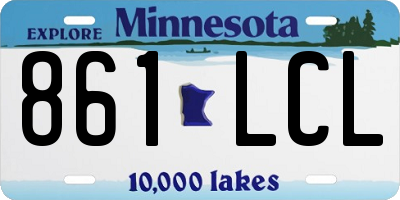 MN license plate 861LCL