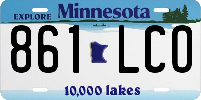 MN license plate 861LCO
