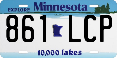 MN license plate 861LCP