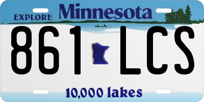 MN license plate 861LCS