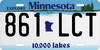 MN license plate 861LCT
