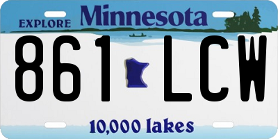 MN license plate 861LCW