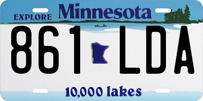 MN license plate 861LDA