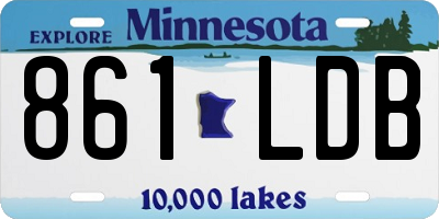 MN license plate 861LDB