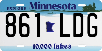 MN license plate 861LDG