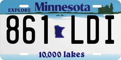 MN license plate 861LDI