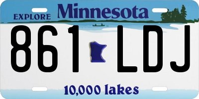 MN license plate 861LDJ