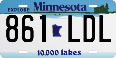 MN license plate 861LDL